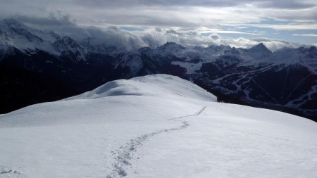 Vue arrière vers le Mont du Challier