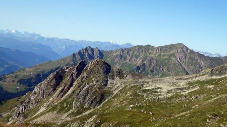 Roche à Thomas, Pointe de Combe Bénite (premier plan Rocheboc)