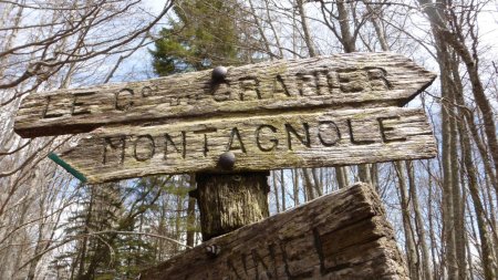 Panneau buriné au col de la Gorgeat