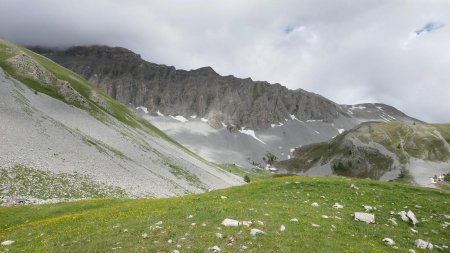 La balade continue, vue arrière, les nuages sont là pour la journée.