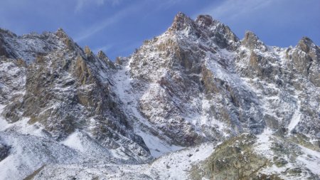 Zoom sur le couloir Nérot de l’Aiguille de Chambeyron