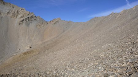 A gauche, le col des Ugousses (2988m), que l’on va zapper