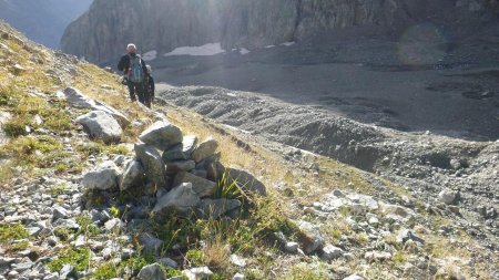 ...puis descendre sur le Glacier Noir