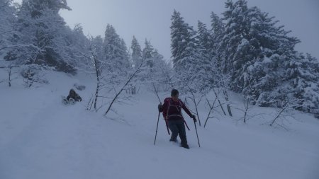 A chacun sa technique dans la raide pente.