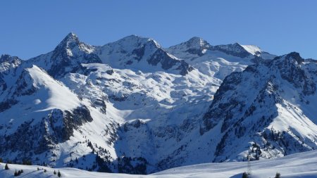 Petit zoom vers Rocher Badon, Rocher Blanc, Pyramide et Toit.