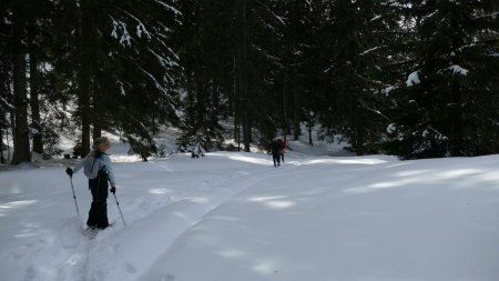 Il faut tracer dans une neige bien lourde.