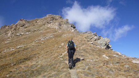 La deuxième partie de l’arête est plus herbeuse