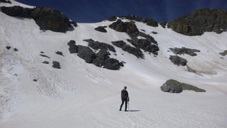 Au pied du couloir nord de la Tête de Colombe