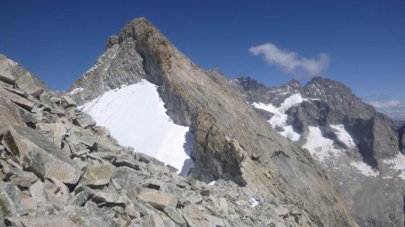 Descente entamée, et vue sur la tête nord du Replat