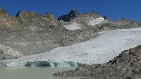 Lac surplombé par la Pointe du Grand Méan.