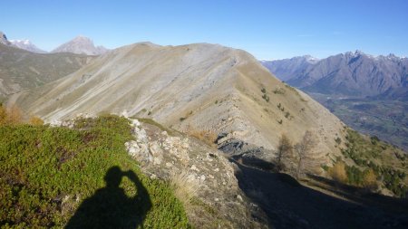 Vue sur la crête «Coste Belle/Folle» depuis le point coté 1981 (les Planes)