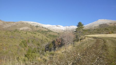 La crête reliant la tête de la Clappe et la barre, légèrement saupoudrée