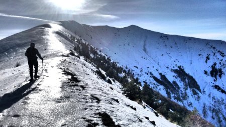 Sur la crête du Clot du Fau.