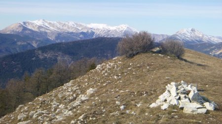 Sommet de Serre Gros, vue sur Cheval Blanc et Mourre Frey.