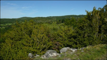 Petit belvédère avant de pénétrer dans les Gorges de Comberoufle .