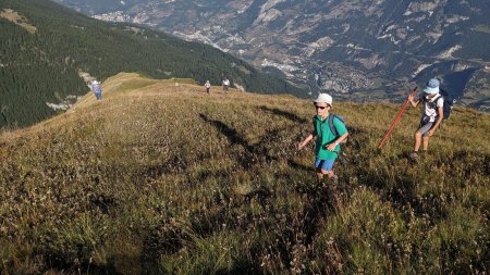 Début de l’arête à la montée