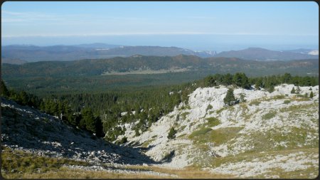 Du Pas Morta, première vision sur les hauts-plateaux, Prairie de Darbounouse.