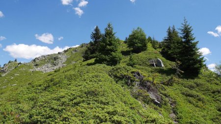 L’arrivée au pied de l’arête de Montseti.