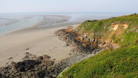 La baie de Saint-Brieuc vue du belvédère de la pointe du Grouin.