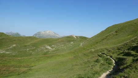 Chemin à flanc vers le petit col