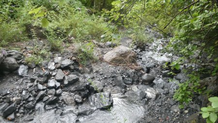 Traversée du torrent dans le rétro