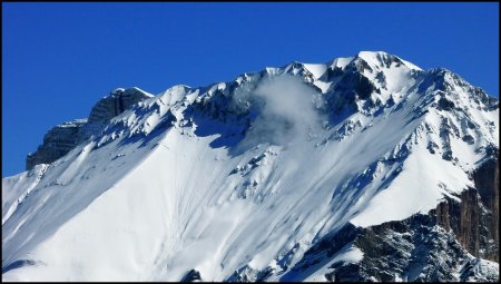 Zoom sur l’Arête de Fluchaire, la Tête de la Cavale et le Bonnet de l’Evêque.