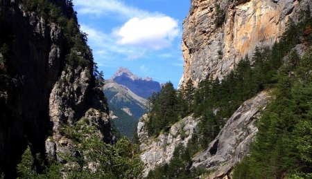 Combe du Queyras : le Grand Pic de Rochebrune.