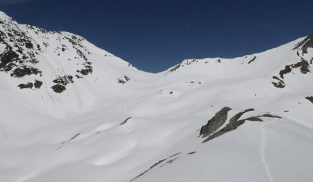 vue arrière sur le col de Chavière