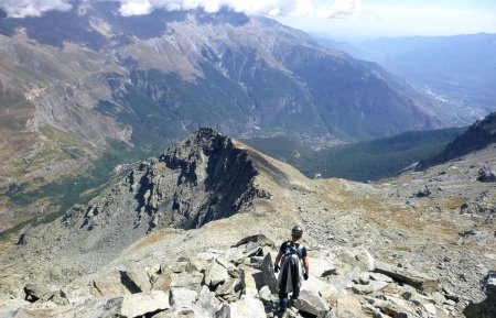 Descente de l’éboulis