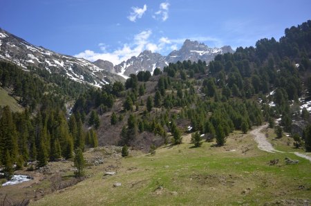 vue arrière sur Aiguille du Fruit