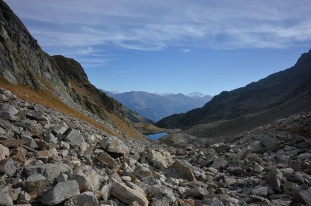 Vue arrière sur la montée au Pas de la Fenêtre