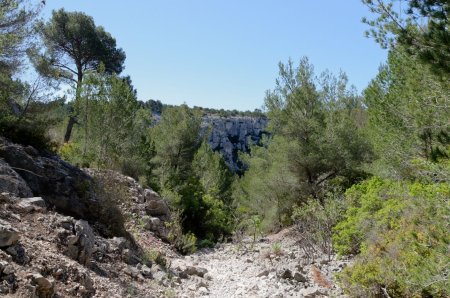 Le petit sentier permettant de rejoindre le vallon d’en Vau