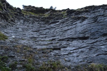 Le «mur de briques» au sommet de la Guivre.