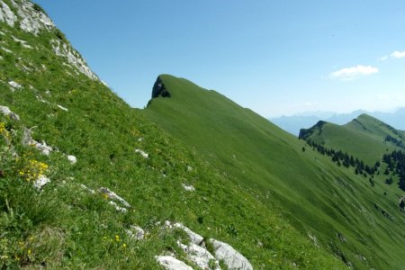 Le pic Boré et la crête à parcourir