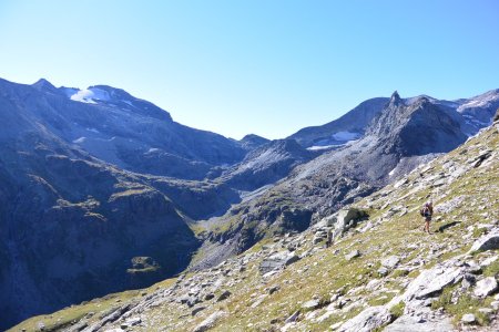 Pointe Niblé et Ferrand avec le famélique glacier.