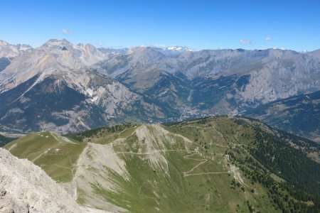 Col della Mulattiera, Bardonecchia ; Peclet-Polset, la Grande Casse à droite