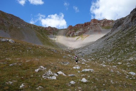 Après le plan incliné, on se dirige au nord ouest vers le col de la Roya