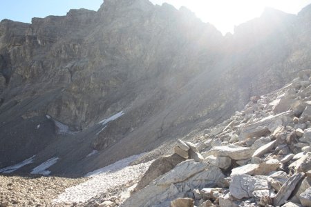 Il reste quand même quelques névés en face nord