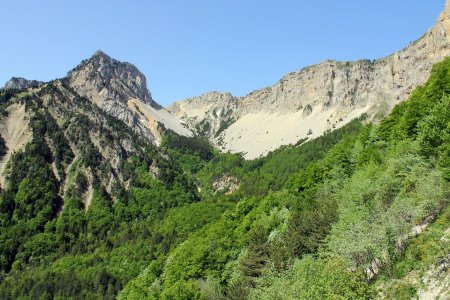 Vue arrière sur la descente