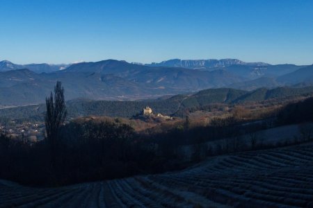 château de Piegros au loin