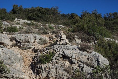 Montée au rocher de l’Olympe.