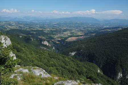 Vue du belvédère vers Albanais, Bornes et Bauges.