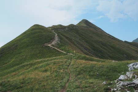 Le col entre l’aiguille Verte et le roc des Tours.