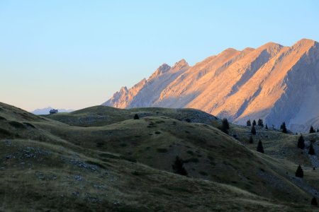 Fin de journée sur la Montagne de Farraut