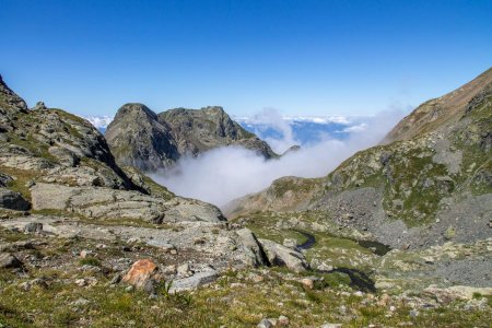 Vue vers le col de la Pra