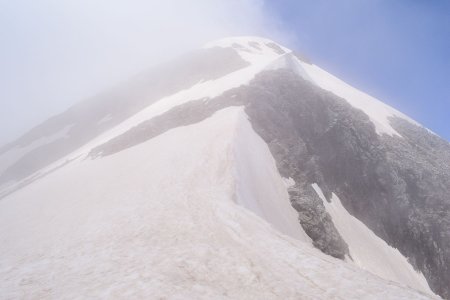 Au col du Mourre la Mine, le ressaut final.