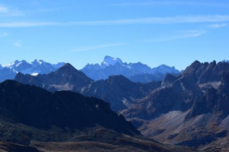 Pelvoux, Agneaux et Barre des Ecrins.