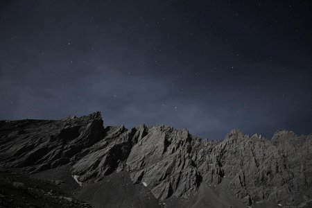 nuit étoilée sur la Pointe d’Aval (3325m)