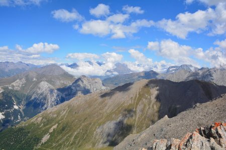 Vers le Lac du Mont Cenis (dissimulé par les nuages)