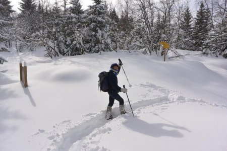 On a réussi ! Malgré la très épaisse couche de neige fraîche.